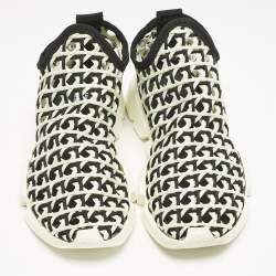 Balenciaga Blue/Black Woven Fabric Speed Slip On Sneakers Size 40