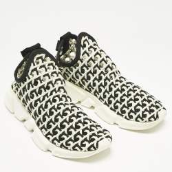 Balenciaga Blue/Black Woven Fabric Speed Slip On Sneakers Size 40