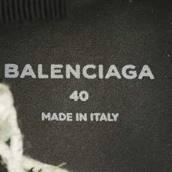 Balenciaga Blue/Black Woven Fabric Speed Slip On Sneakers Size 40