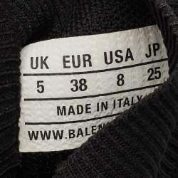 Balenciaga Black Knit Fabric Speed Trainer Sneakers Size 38
