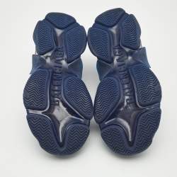 Balenciaga Blue Leather and Mesh Triple S Clear Sneakers Size 39