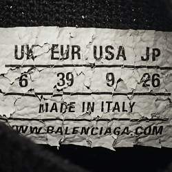 Balenciaga Black Knit Fabric Speed High Top Sneakers Size 39