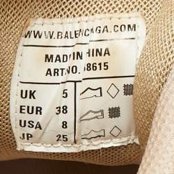 Balenciaga Beige Faux Leather and Mesh Track 2 Low Top Sneakers Size 38