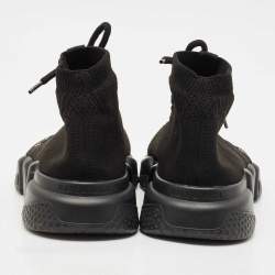 Balenciaga Black Knit Fabric Speed Trainer Sneakers Size 38