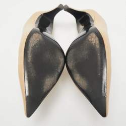 Balenciaga Beige Leather Pointed Toe  Mules Size 38