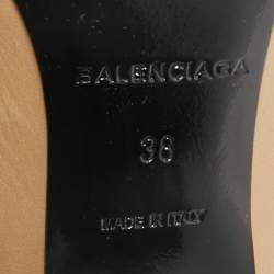 Balenciaga Beige Leather Pointed Toe  Mules Size 38