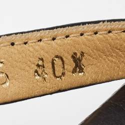 Pre Owned Balenciaga Black Leather Arena Studded Thong Flat Sandals Size 40.5