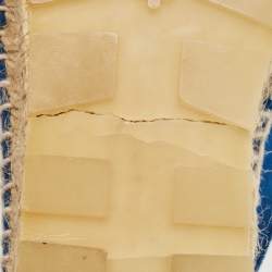 Pre Owned Balenciaga Blue Suede Espadrille Flats Size 40