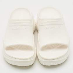 Balenciaga x Crocs White Rubber Pool Slides Size 38