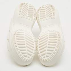 Balenciaga x Crocs White Rubber Pool Slides Size 38