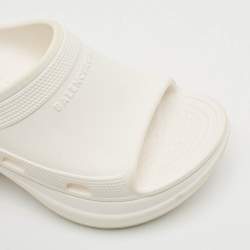 Balenciaga x Crocs White Rubber Pool Slides Size 38