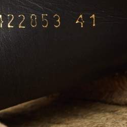 Pre Owned حذاء إسبادريل فلات جلد وألياف مرنة خوخي/أسود بالنسياغا مقاس 41