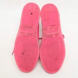 Balenciaga Pink Leather Arena Low Top Sneakers Size 38