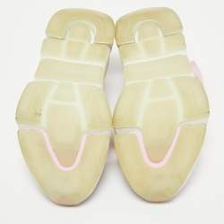 Pre Owned Balenciaga Pink Knit Fabric Speed Trainer Sneakers Size 37