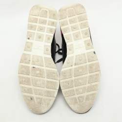 Pre Owned Balenciaga Black/Pink Leather and Mesh Race Runner Low Top Sneakers Size 40