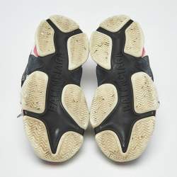 Pre Owned Balenciaga Multicolor Leather and Mesh Triple S Sneakers Size 35