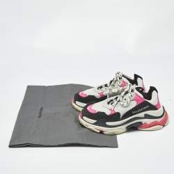 Pre Owned Balenciaga Multicolor Leather and Mesh Triple S Sneakers Size 35
