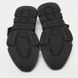 Pre Owned Balenciaga Black Knit Fabric Speed Trainer High-Top Sneakers Size 37