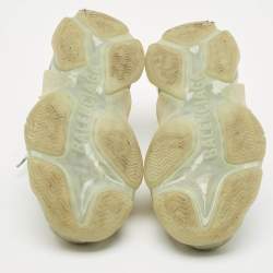 Pre Owned Balenciaga Grey Leather and Mesh Triple S Sneakers Size 40