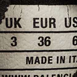 Pre Owned Balenciaga Black Knit Fabric Speed High Top Sneakers Size 36