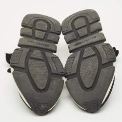 Pre Owned Balenciaga Black Knit Fabric Speed High Top Sneakers Size 36