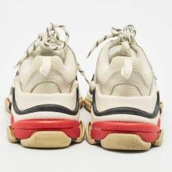 مملوكة مسبقًا Balenciaga Multicolor Leather and Mesh Triple S Sneakers Size 37