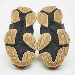 مملوكة مسبقًا Balenciaga Multicolor Leather and Mesh Triple S Sneakers Size 37