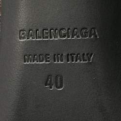 Pre Owned Balenciaga Burgundy Lizard Embossed Leather Knife BB Pumps Size 40