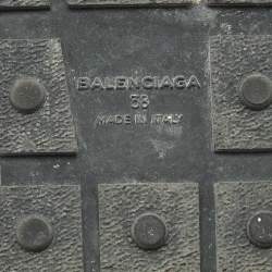 Pre Owned Balenciaga Muulticolor Leather and Knit Fabric Race Runner Low Top Sneakers Size 38