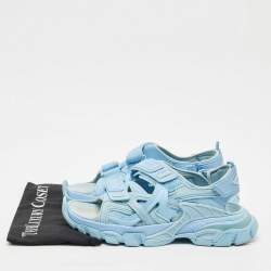 مملوكة مسبقًا صندل حزام خلفي بالنسياجا تراك مطاط جلد صناعي أزرق مقاس 39