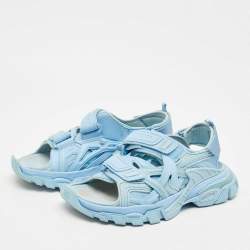 مملوكة مسبقًا صندل حزام خلفي بالنسياجا تراك مطاط جلد صناعي أزرق مقاس 39