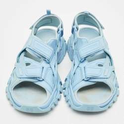 مملوكة مسبقًا صندل حزام خلفي بالنسياجا تراك مطاط جلد صناعي أزرق مقاس 39