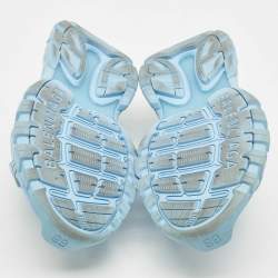 مملوكة مسبقًا صندل حزام خلفي بالنسياجا تراك مطاط جلد صناعي أزرق مقاس 39