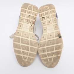 Pre Owned Balenciaga Multicolor Leather and Mesh Race Runner Sneakers Size 38