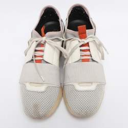 Pre Owned Balenciaga Multicolor Leather and Mesh Race Runner Sneakers Size 38