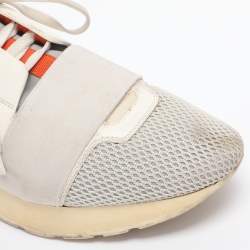 Pre Owned Balenciaga Multicolor Leather and Mesh Race Runner Sneakers Size 38