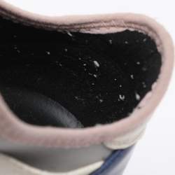 Pre Owned Balenciaga Multicolor Leather and Mesh Race Runner Sneakers Size 38