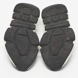 Pre Owned Balenciaga Black Knit Fabric Speed Trainer Slip On Sneakers Size 37