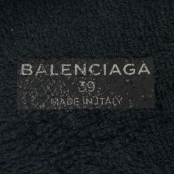 Pre Owned Balenciaga Red Knit Fabric Speed Trainer High Top Sneakers Size 39