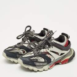 Pre Owned Balenciaga Multicolor Leather and Mesh Track Low Top Sneakers Size 38