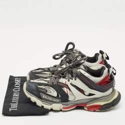 Pre Owned Balenciaga Multicolor Leather and Mesh Track Low Top Sneakers Size 38