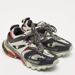 Pre Owned Balenciaga Multicolor Leather and Mesh Track Low Top Sneakers Size 38