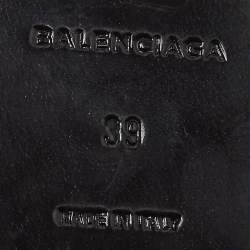 Pre Owned Balenciaga Burgundy Suede Studded Slide Flats Size 39