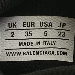Pre Owned Balenciaga Black Stretch Fabric Speed High Top Sneakers Size 35