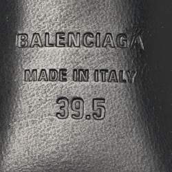 Pre Owned Balenciaga Metallic Leather Knife BB Pointed Toe Pumps Size 39.5