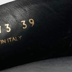 Pre Owned Balenciaga Black Logo Stamped Leather Slide Sandals Size 39