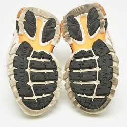 Pre Owned Balenciaga White Mesh and Faux Leather Track Sneakers Size 37