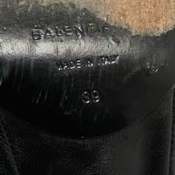 Pre Owned Balenciaga Black Leather Slingback Sandals Size 39