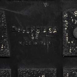 Pre Owned Balenciaga Black Mesh, Fabric and Leather Race Runner Low Top Sneakers Size 39