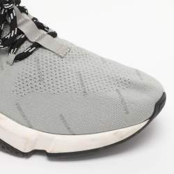 Pre Owned Balenciaga Grey Knit Fabric Speed Trainer Lace Up Sneakers Size 40